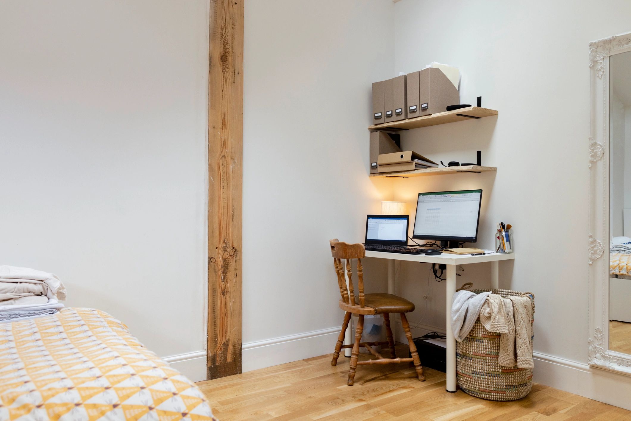 Creative studio scene for testimonial card